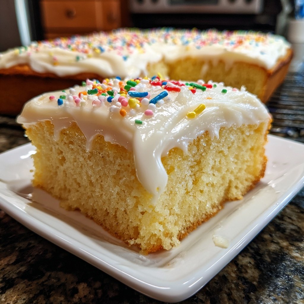 Simple Vanilla Sheet Cake