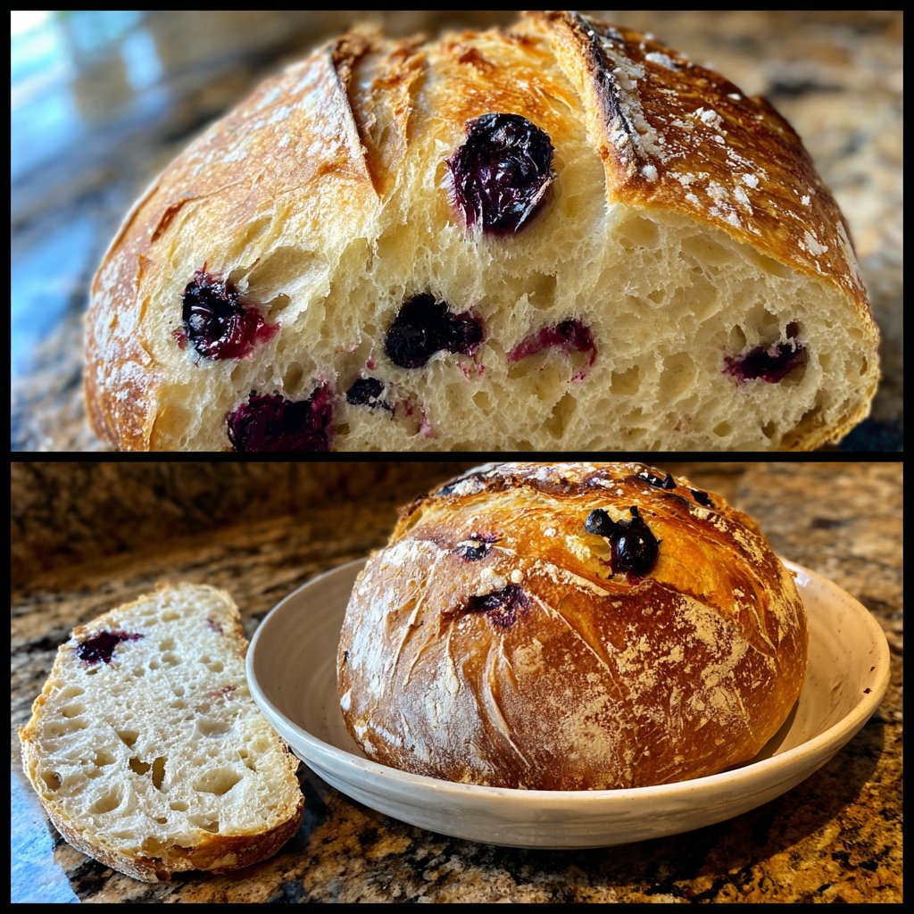 Lemon Blueberry Sourdough Bread Bakery Style