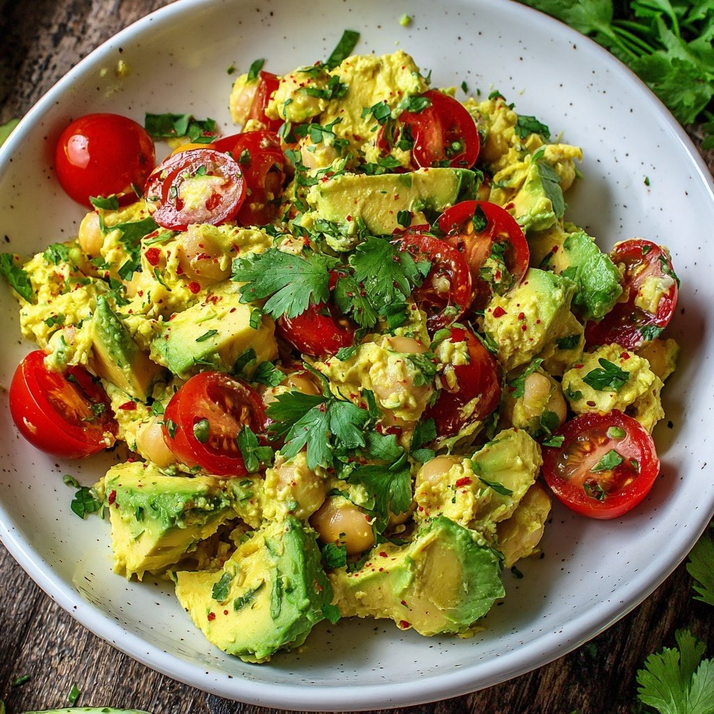 Healthy & Light Avocado Chickpea Salad