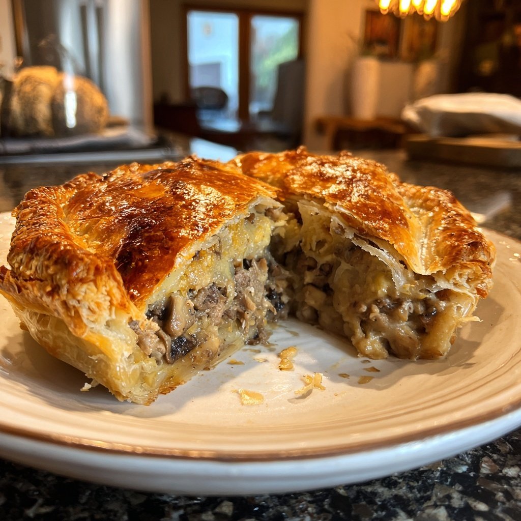 Comfort Food Beef and Mushroom Pot Pie