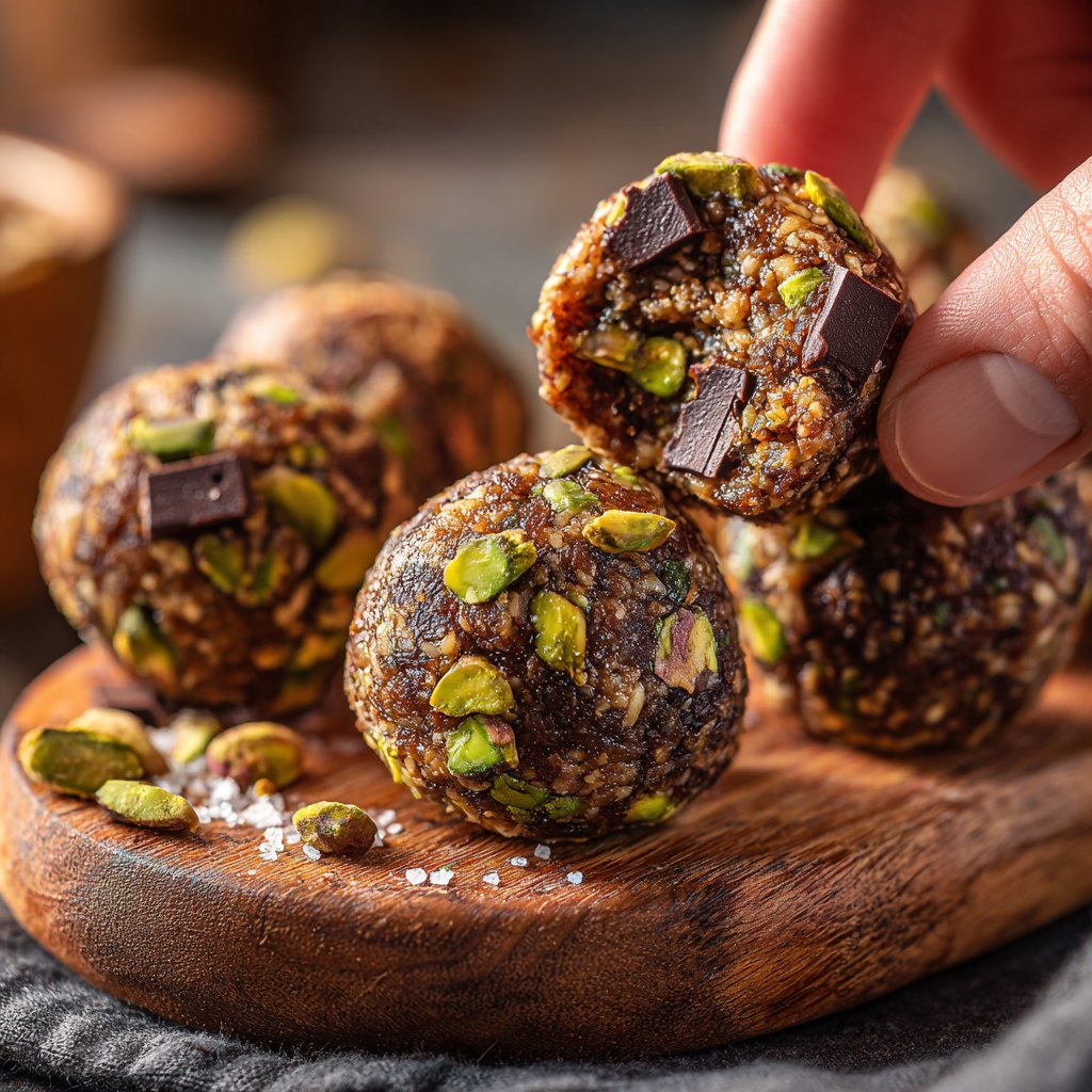Chocolate Pistachio Energy Bites