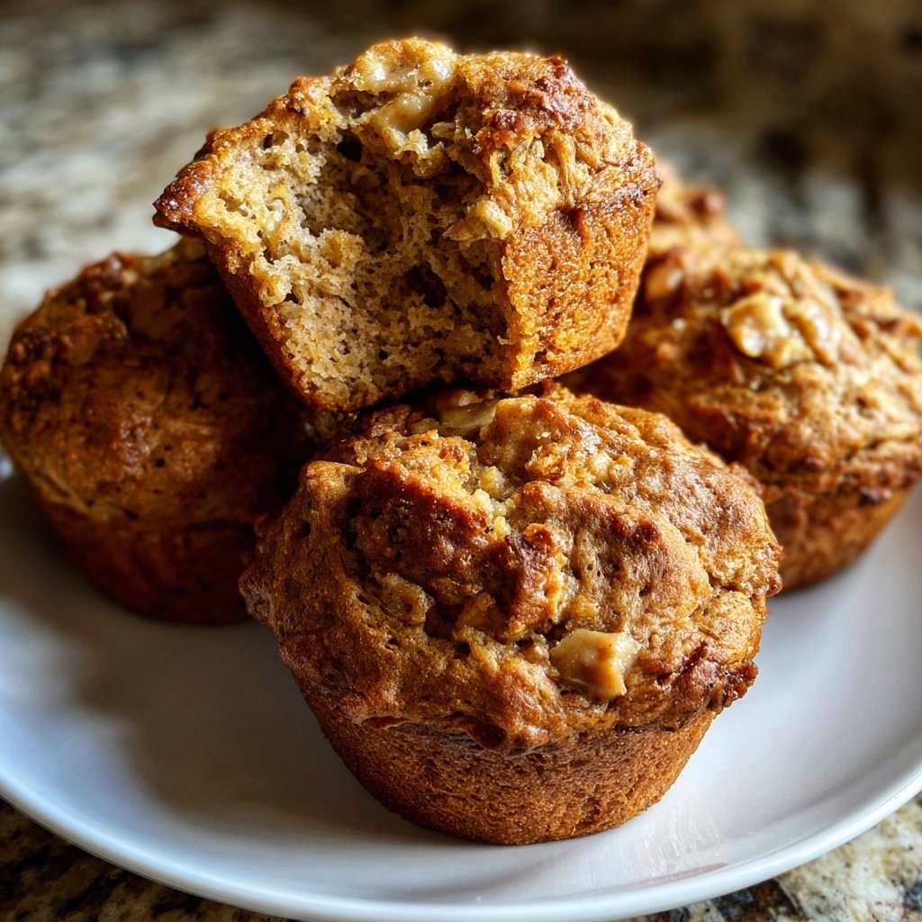 Healthy Peanut Butter Banana Muffins