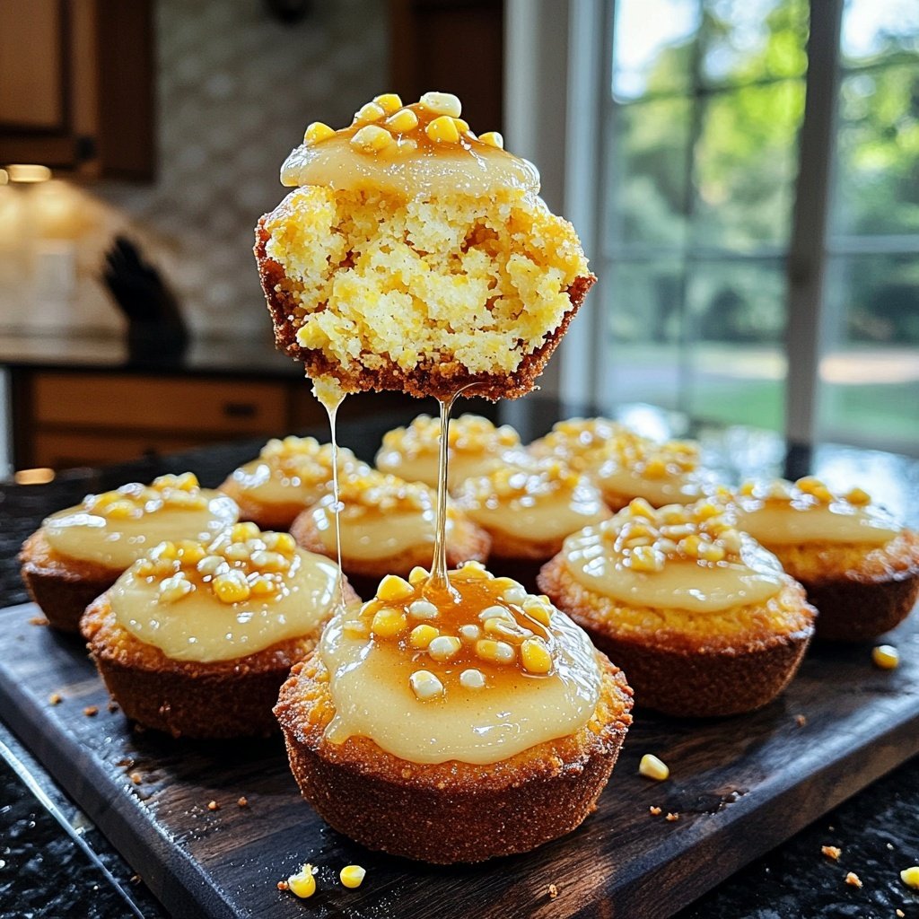 Southern-Style Honey Butter Cornbread Poppers 🌽✨ - Savory Splash