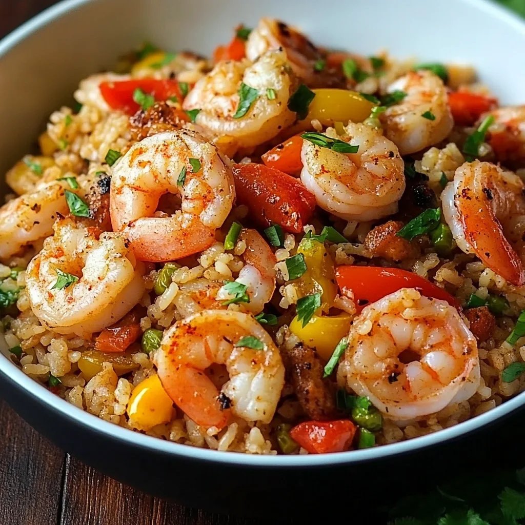Savory Shrimp Dirty Rice with Bell Peppers & Spice