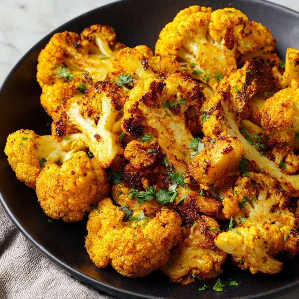 Roasted Cauliflower With Turmeric