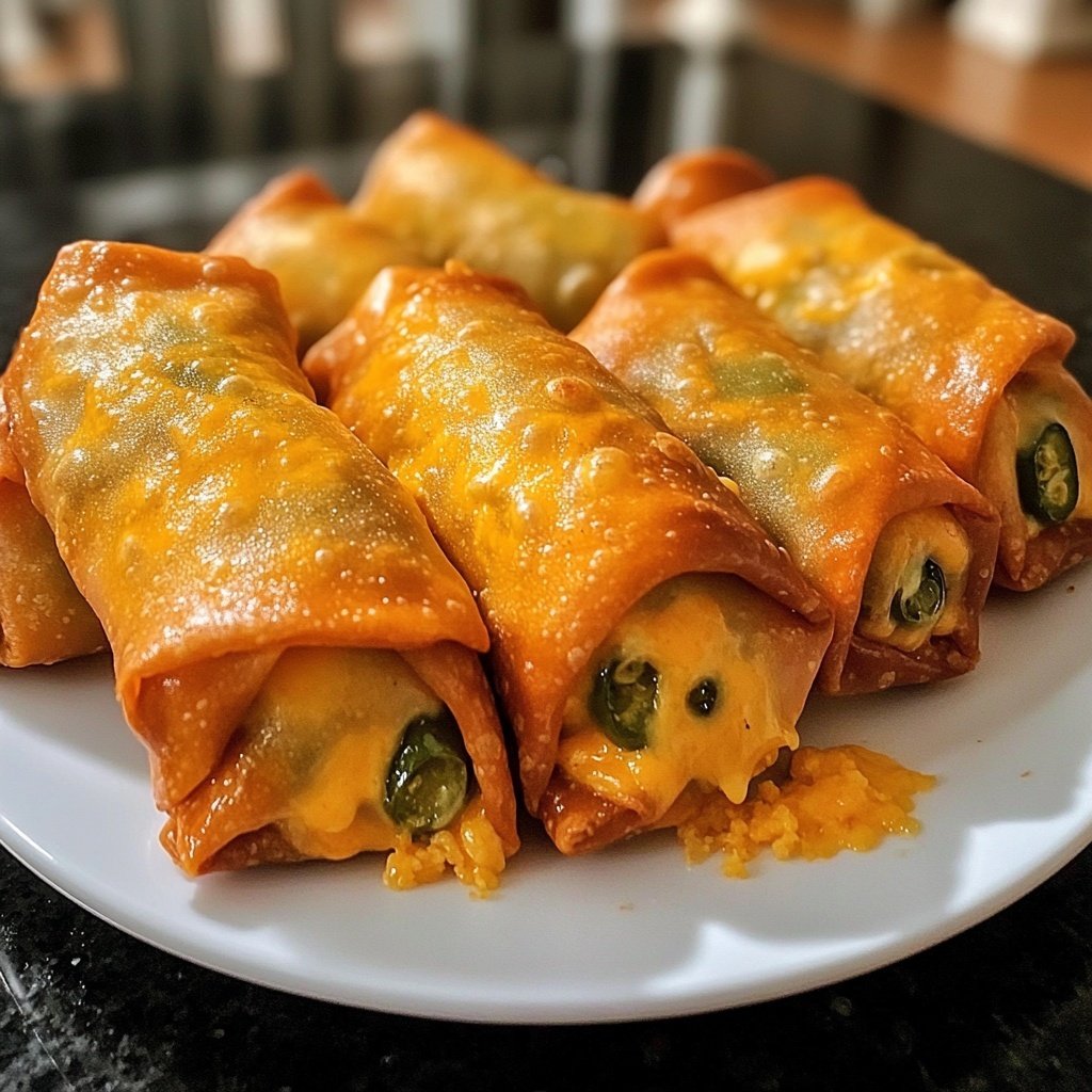 Tasty Finger Food Mini Jalapeno Popper Egg Rolls
