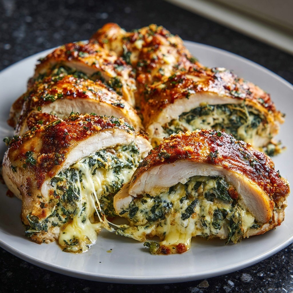 Baked Spinach Stuffed Chicken