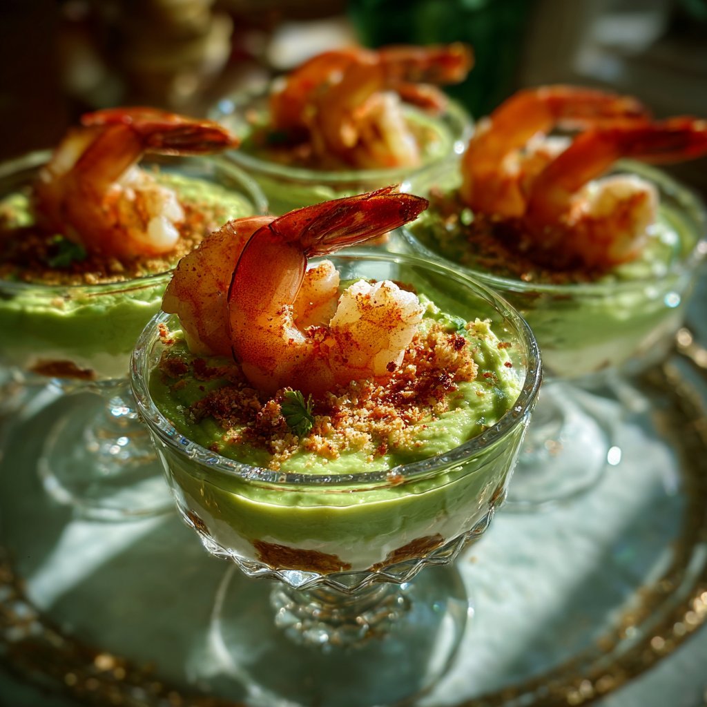 Shrimp and Avocado Martini Cups