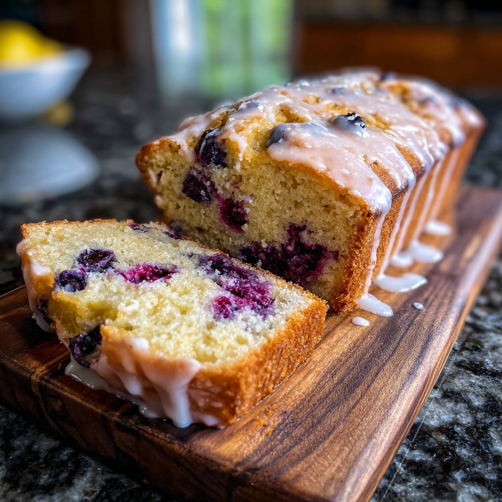 Lemon Blueberry Yogurt Tea Cake