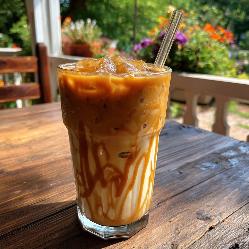 Vanilla Caramel Blended Coffee Drink
