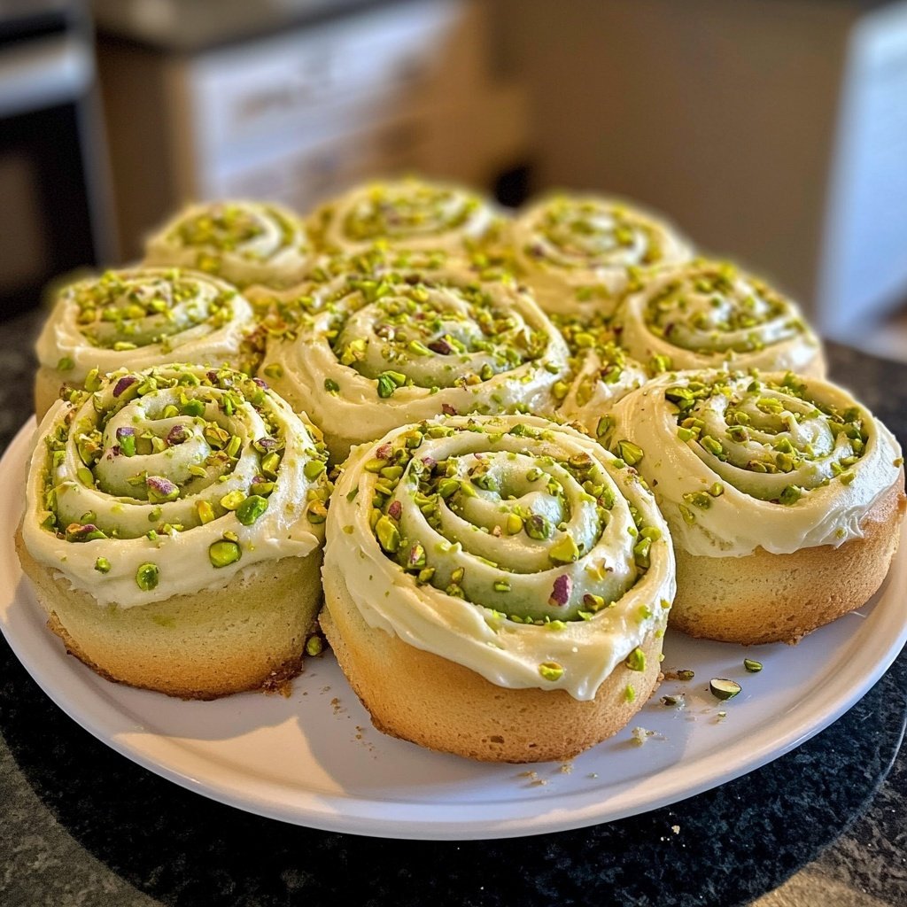 Perfect Pistachio Rolls with Cream Cheese Frosting